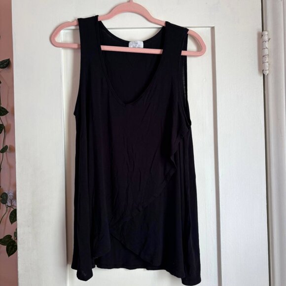 t.la Asymmetrical Draped Black Tank Top Women’s Small Urban Outfitters Sleeveles - Picture 3 of 5